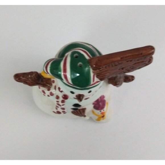Vintage Winter By Leslie Beck JC Penny Christmas Snowmen Salt & Pepper Shakers - Picture 6 of 13
